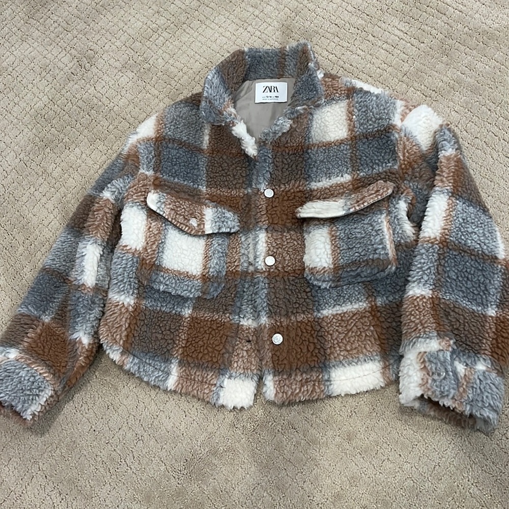 Zara Sherpa button up jacket